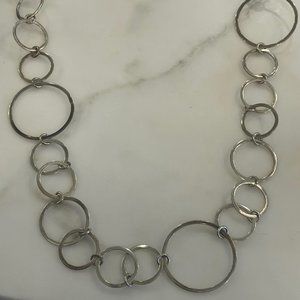 Silver circle necklace